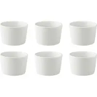 Palmer 6 x White Delight Soufflé Förmchen im Set, Porzellan, Ø 10 cm, 23 cl, weiß glänzend, konisch moderne Form