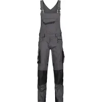Dassy Voltic Latzhose mit Kniepolstertaschen - anthrazitgrau/schwarz - 56+5cm