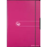 Herlitz Klemmbrett-Mappe easy orga to go, beere DIN A4, aus Polyfoam-Kunststoff, vernickelte Klemmmechanik