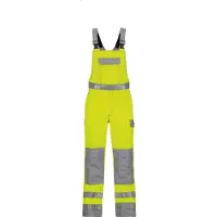 Dassy Colombia Zweifarbige Multinorm Warnschutz Latzhose mit Kniepolstertaschen - neongelb/grafitgrau - 53+5cm