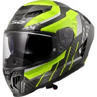 LS2 FF807 Dragon Trax Carbon Helm, carbon/neon-gelb, L (59/60)
