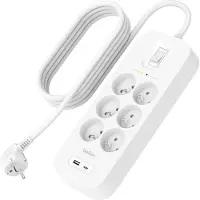 Belkin Connect, 650 J, 6 AC-Ausgänge, Weiß, Universal, 2 m, 1 Stück(e)