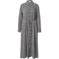 Comma Hemdblusenkleid, Sommerkleid mit Eingrifftaschen und All-over-Print, Gr. 38 - N-Gr, BLACK/BEIGE, , 28833123-38 N-Gr