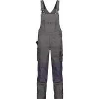 Dassy Ventura Latzhose mit Kniepolstertaschen - zementgrau - 50-5cm