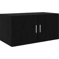 vidaXL Wandschrank Schwarz Eichen-Optik 80 x 42,5 x 40 cm