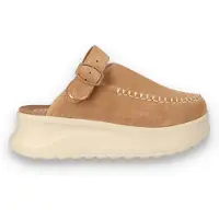 HeyDude Delray Clog Suede Damen Tan Größe 42