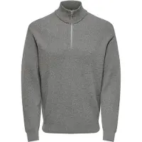 Only & Sons Troyer "ONSPHIL REG 12 STRUC HALF ZIP KNIT NOOS" Baumwollmischung, regular fit