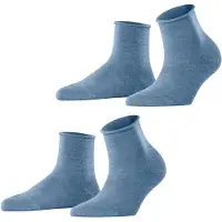 Esprit Damen Socken Basic Pure 2er Pack - blau - 36|38|35|37