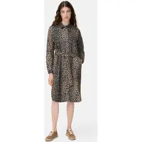 Camel active Baumwollkleid mit Bindegürtel in Leo | Gr.: M