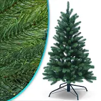 NYVI Weihnachtsbaum -Xmas Premium 120 cm - Künstlicher Voll-PE Tannenbaum aus 100% Spritzguss - Täuschend echter Kunstbaum - B1 Schwer Entflammbar - Metallständer - Modularer Aufbau