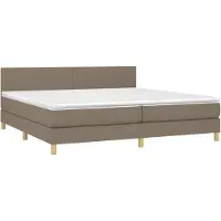 Syfax Boxspringbett mit Matratze Taupe 200x200 cm Stoff