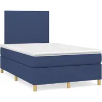 Syfax Boxspringbett mit Matratze Blau 120x200 cm Stoff