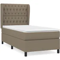 Syfax Boxspringbett mit Matratze Taupe 90x190 cm Stoff