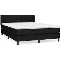Syfax Boxspringbett mit Matratze Schwarz 140x200 cm Stoff