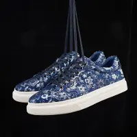 Lureaux Blue Sky Flower Sneakers - - Schöne bunte Schuhe - Einzigartiger Druck - Herren