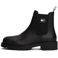 Tommy Hilfiger Klassische Stiefeletten Tjw Chelsea Leather Boot EN0EN02825 Schwarz