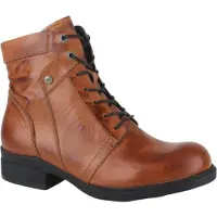 Wolky Stiefeletten Center XW Softy Wax Damen Cognac Uni-Schuhgröße 41