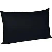 Fleuresse Uni Interlock Jersey Bettwäsche Colours Kissenbezug einzeln 40x60 cm | schwarz - schwarz