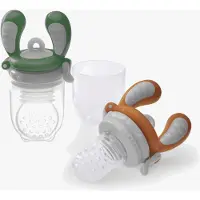 Kidsme Beikost- & Fruchtsauger 2er-Pack, Orange/Grün
