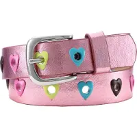Playshoes PU-Gürtel Herzchen pink in Pink | Gr.: 55 cm