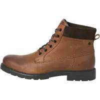 Jack & Jones 12280060_495_43, Stiefel, Braun, Honey, Rundzeh, Schnürverschluss, Gummi