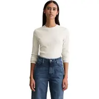 Marc o'polo Marc OPolo DENIM Langarmshirt Rundhalsausschnitt, slim fit, Bio-Baumwolle