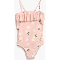 Petite Chérie Nathalie UV-Badeanzug, Pink Daisy, 98-104