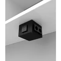 BS BODENSTECKDOSEN 1206-1-9 Aufbodentank, 4x Schutzkontakt-Steckdose, 2x RJ45 2-fach (Zuleitung unten), tiefschwarz (RAL 9005)