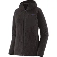 Patagonia - Technisches Fleece mit Kapuze - W's R1 Air Full-Zip Hoody Black für Damen - Größe L - schwarz