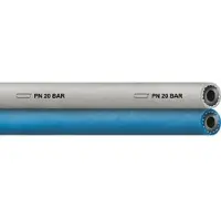 Teguma Zwillings-Steuerungsschl.TWIN HOSE/PVC ID 6mm AD 11,0mm L.100m Blau/grau