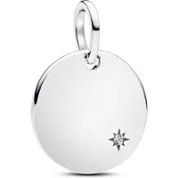 Pandora 394012C01 Anhänger Silber Gravurplatte mit Lab-Grown Diamant