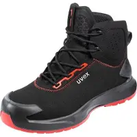Uvex 1 x-craft Sicherheitsschuh Stiefel S3L, schwarz/rot schwarz/rot 36 - 6804236 - schwarz/rot