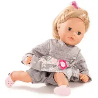 Götz 1616061 Cosy Aquini Netlace & Flowers Badepuppe - Puppe mit Blonde Haare, blauen Schlafaugen in einem 7-teiligen Set - 33 cm Mädchen-Babypuppe