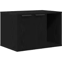 vidaXL Katzentoilettengehäuse Schwarze Eiche 60 x 40 x 40 cm Holzwerkstoff