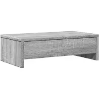 vidaXL Monitorständer mit Schubladen Grau Sonoma 50x27x15 cm
