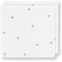 Pip studio Servietten Embroidery Stars Gold (2er-Set)-40 x 40 cm