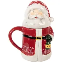 Clayre & Eef Jumbotasse in Rot/ Weiß - 450 ml - onesize