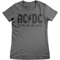 AC/DC Shirt "Back In Black Girly Tee" in Grau | Gr.: M