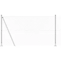 vidaXL Maschendrahtzaun mit Betonsockel 10 x 1,2 m Verzinkter Stahl