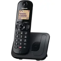 Panasonic KX-TGC250, DECT-Telefon, Kabelloses Mobilteil, Freisprecheinrichtung, 50 Eintragungen, Anrufer-Identifikation, Schwarz