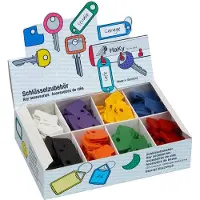 Wedo Schlüsselkappen eckig, 200er Display aus flexiblem Kunststoff, Masse Produkt: (B)30 x (H)27 m...