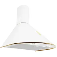 CARUNO Dunstabzugshaube Akpo WK-4 Dandys GOLD 60 cm 450 m3/h, Weiß