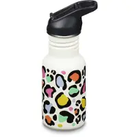 Klean Kanteen Wasserflasche Classic Narrow 355ml Flip Seal Sport Cap Kinder Leopard Print