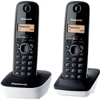 Panasonic KX-TG1612FRW Schnurlostelefon, Rufnummernanzeige, 15h Sprechzeit, 7 Tage Standby, DECT