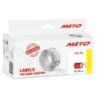 Meto Preisetiketten , für 2-zeilige Preisauszeichner, Aufdruck „Sonderpreis“, permanenthaftend, Wellenrand, FSC-Papier, rot, 6 Rollen mit 1000 Stück