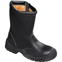BIG Arbeitsschutz teXXor S3-Winterreißverschlussstiefel ZIPPER, Erwachsener, Sicherheitsschuhe, Schwarz, Grün, Reißverschluss, CE, China