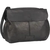 Harold's Leder Umhängetasche Schultertasche Submarine Shoulderbag Flap Black schwarz