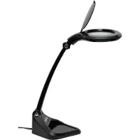MAUL LED-Lupenleuchte MAULiris, Leistung 7 W, 470 lm, 3- & 12-Dioptrien-Linse, dimmbar, schwarz