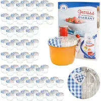 MamboCat 100 Sturzgläser 230 ml Deckel Herz Holz blaukariert Einmachglas Einweckglas Glas