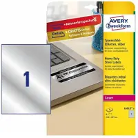 Avery-Zweckform Zweckform L6013-8, Silber, Rechteck, Dauerhaft, DIN A4, Polyester, Matte